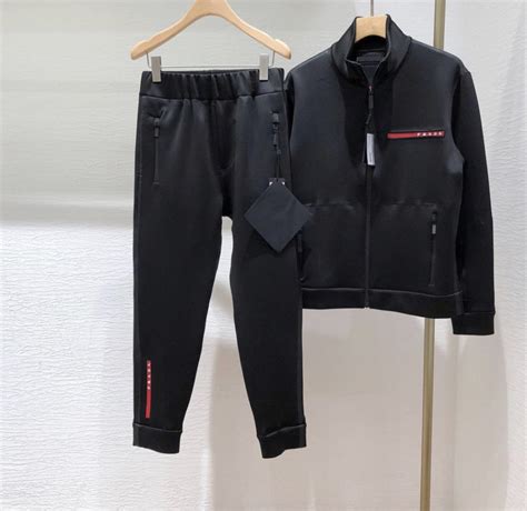 prada jogginganzug grau|Prada Tracksuits for Men .